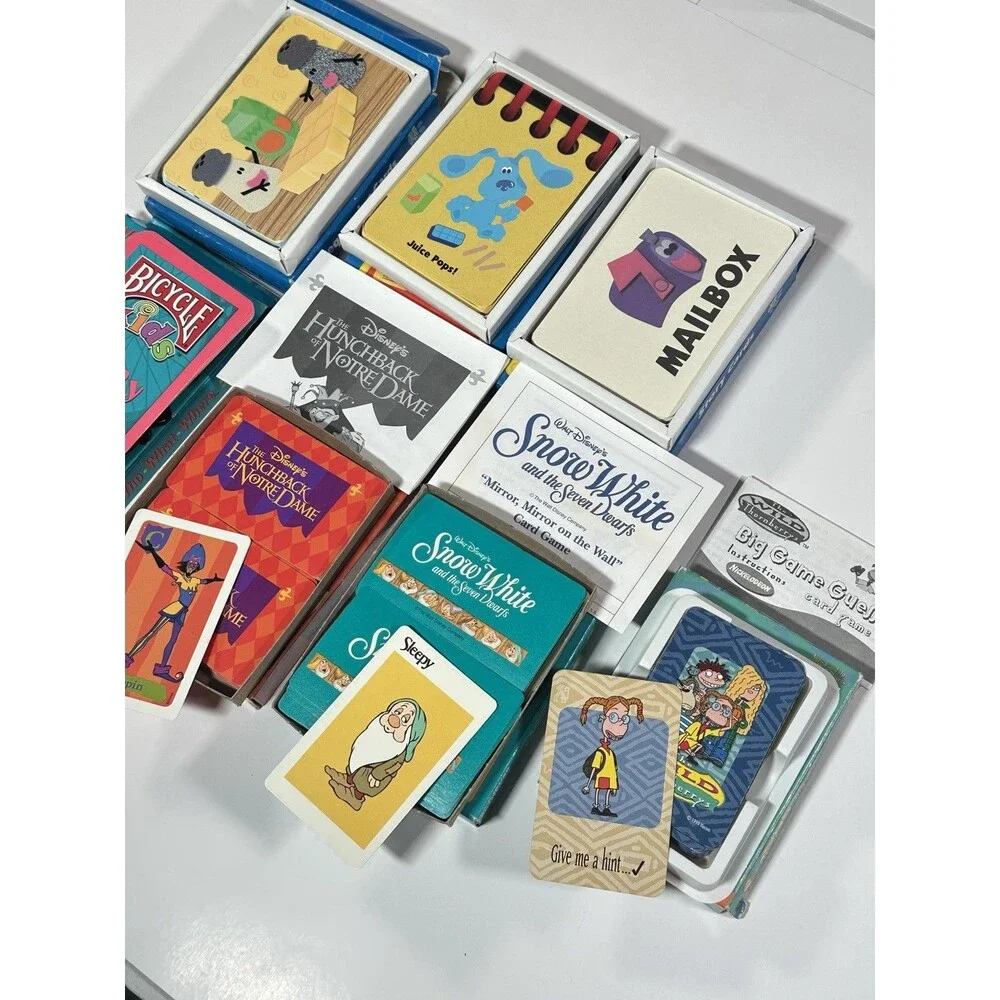Vintage 90s Card Game Lot of 7 - Blue's Clues Wild Thornberrys Disney W3 Game
